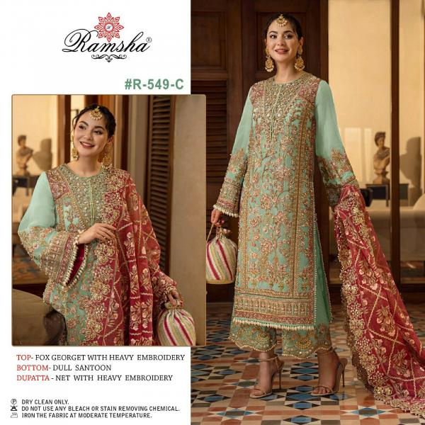 Ramsha R 549 Nx Festive Georgette Designer Pakistani Suit Collection